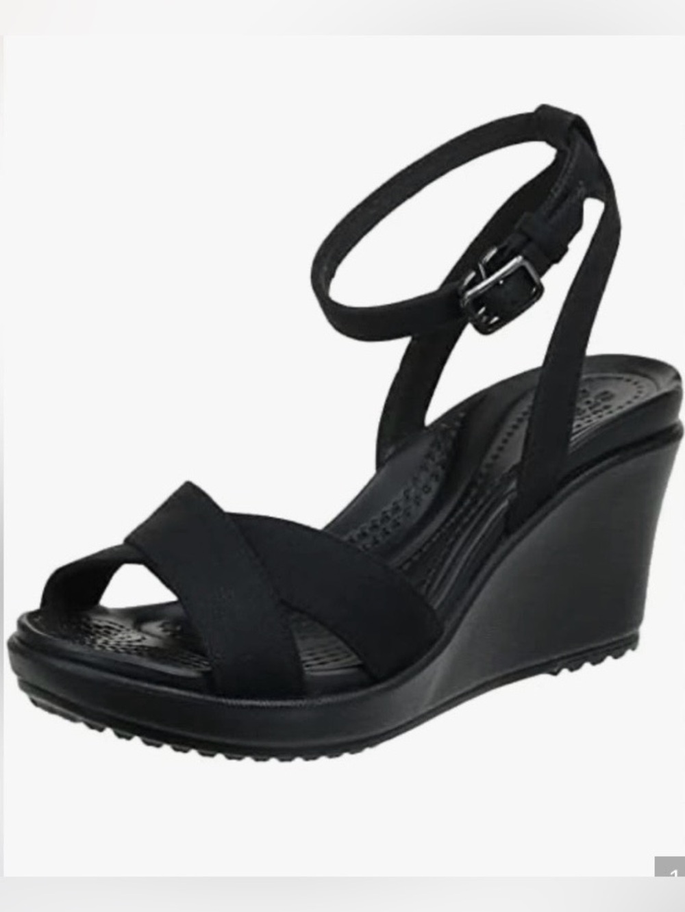 Crocs Leigh II ankle Cross-Strap Wedge sandals Size 8 Comfy Classic